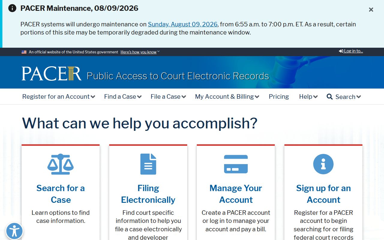 Houston County federal criminal court case search through PACER